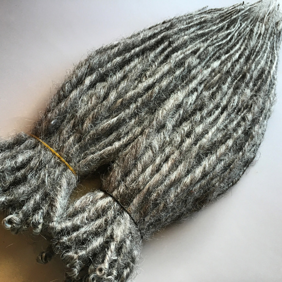 70 Silver Grey Dreads Dreadlocks Hair Extensions